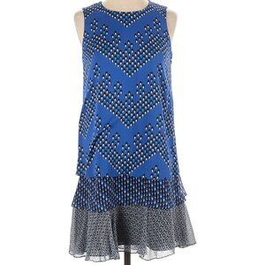 Diane von Furstenberg Flapper-Inspired Blue Silk Dress